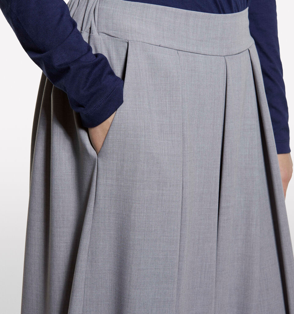 Gonna-pantalone grigia - pantaloni palazzo da donna - Grigio | Sisley image number 4